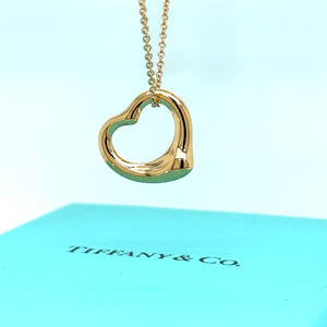Tiffany & Co 18ct Rose Gold Open Heart Pendant