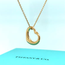 Load image into Gallery viewer, Tiffany &amp; Co 18ct Rose Gold Open Heart Pendant