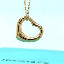 Load image into Gallery viewer, Tiffany &amp; Co 18ct Rose Gold Open Heart Pendant