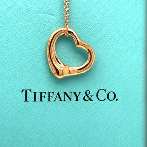 Tiffany & Co 18ct Rose Gold Open Heart Pendant
