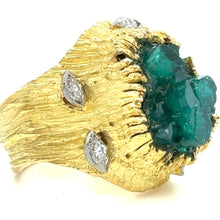 Load image into Gallery viewer, Ilias Lalaounis Vintage Emerald &amp; Diamond Ring