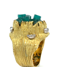 Load image into Gallery viewer, Ilias Lalaounis Vintage Emerald &amp; Diamond Ring