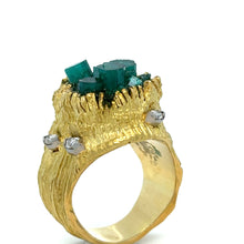 Load image into Gallery viewer, Ilias Lalaounis Vintage Emerald &amp; Diamond Ring