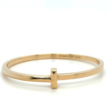 Load image into Gallery viewer, Tiffany &amp; Co T T1 Hinged Bangle in Rose Gold