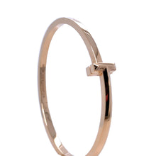 Load image into Gallery viewer, Tiffany &amp; Co T T1 Hinged Bangle in Rose Gold