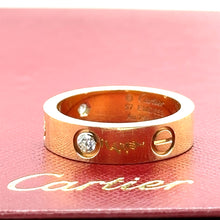 Load image into Gallery viewer, Cartier Yellow Gold Love Ring with 3 Diamonds