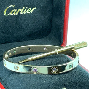 Cartier Pink Gold and Gem Set Bangle, 'Love'