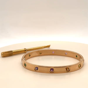 Cartier Pink Gold and Gem Set Bangle, 'Love'