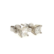 Load image into Gallery viewer, Bespoke Princess Cut Diamond Earrings 0.80ct