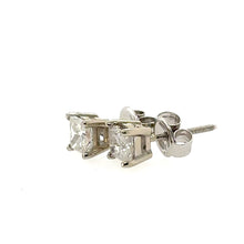 Load image into Gallery viewer, Bespoke Princess Cut Diamond Earrings 0.80ct