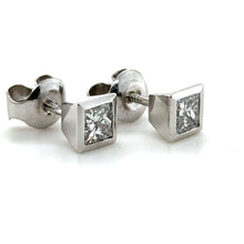 Load image into Gallery viewer, Bespoke Diamond Princess Cut Earrings 1.16ct