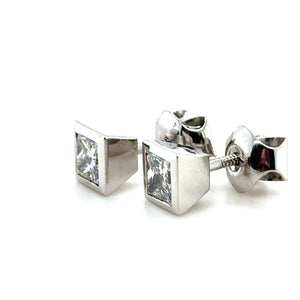 Bespoke Diamond Princess Cut Earrings 1.16ct