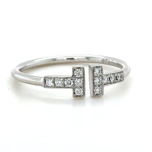 Tiffany & Co T Wire Diamond Ring 0.15ct