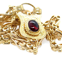 Load image into Gallery viewer, Bespoke Cabochon Garnet Padlock Clasp Necklace