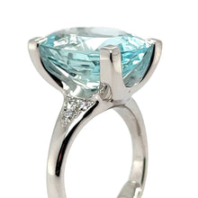 Load image into Gallery viewer, Cerrone Aquamarine &amp; Diamond Oval Ring 11.12ct