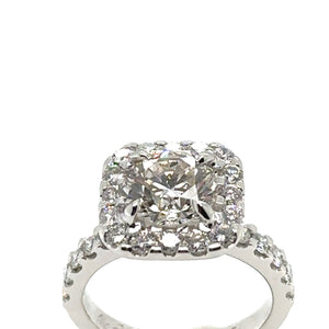 Bespoke Diamond Square Cluster Ring 2.84ct