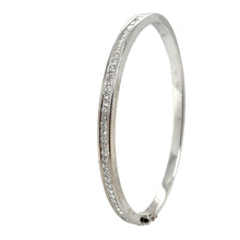 Load image into Gallery viewer, Bespoke Diamond Hinged Line Bangle 1.85ct