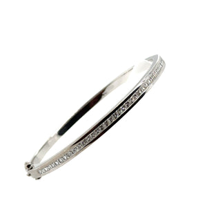 Bespoke Diamond Hinged Line Bangle 1.85ct