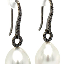 Load image into Gallery viewer, Bespoke Autore South Sea Pearls &amp; Diamond Earrings 0.31ct