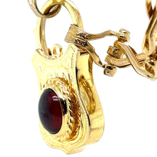 Load image into Gallery viewer, Bespoke Cabochon Garnet Padlock Clasp Necklace