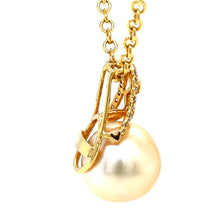 Load image into Gallery viewer, Bespoke Pearl &amp; Diamond Pendant and Chain 0.24ct