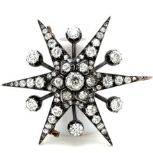 Load image into Gallery viewer, Bespoke Victorian Diamond Starburst Pendant/Brooch 8.70ct