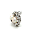 Bespoke Pearl & Diamond Brooch 0.45ct