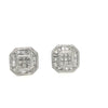 Bespoke Square Cut Diamond Earrings 0.75ct