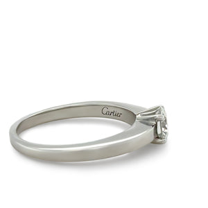 Cartier Platinum Solitaire Diamond Ring 0.40ct