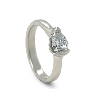 GIA Platinum Diamond Engagement Ring 0.91ct