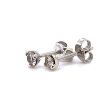 Load image into Gallery viewer, Bespoke 18ct White Gold Diamond Stud Earrings 0.20ct