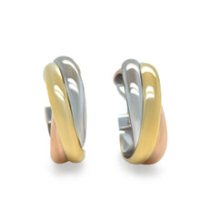 Load image into Gallery viewer, Cartier 18ct Tri Gold Trinity Earrings 13.73g
