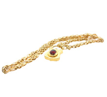 Load image into Gallery viewer, Bespoke Cabochon Garnet Padlock Clasp Necklace