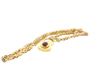 Bespoke Cabochon Garnet Padlock Clasp Necklace