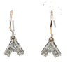 Bespoke Diamond Vee Shaped Drop Earrings 0.31ct