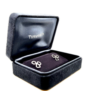 Tiffany & Co Diamond Paper Flower Open Flower Earrings 0.12ct