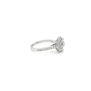GIA White Gold Asscher Cut Engagement Ring 1.56ct