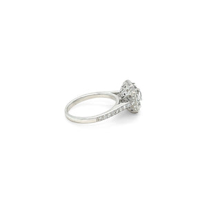 GIA White Gold Asscher Cut Engagement Ring 1.56ct