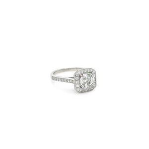 GIA White Gold Asscher Cut Engagement Ring 1.56ct