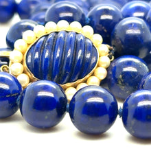 Load image into Gallery viewer, Bespoke Lapis-Lazuli Bead Knotted Necklace