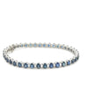 18ct White Gold Sapphire and Diamond Tennis Bracelet 8.5ct 14.38g