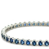 18ct White Gold Sapphire and Diamond Tennis Bracelet 8.5ct 14.38g