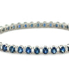 18ct White Gold Sapphire and Diamond Tennis Bracelet 8.5ct 14.38g