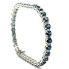 18ct White Gold Sapphire and Diamond Tennis Bracelet 8.5ct 14.38g
