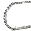 18ct White Gold Sapphire and Diamond Tennis Bracelet 8.5ct 14.38g
