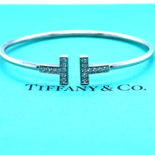 Load image into Gallery viewer, Tiffany &amp; Co T Diamond Wire Bracelet 0.30ct