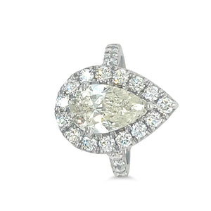 Bespoke Diamond Pear Cluster Ring 2.98ct