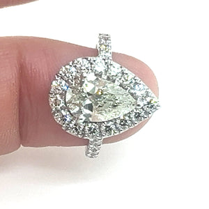 Bespoke Diamond Pear Cluster Ring 2.98ct