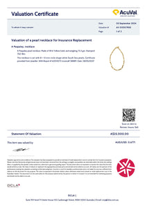 Paspaley 18ct Yellow Gold Pearl Necklace 73.3g