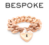 9ct Yellow Gold Curb Bracelet with Heart Padlock 98.27g